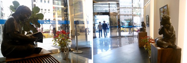 研華內湖陽光大樓入口大廳即是藝文展場。