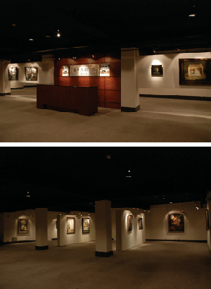 金車文藝中心現有台北館、員山館兩個場地，圖為員山館展場空間。