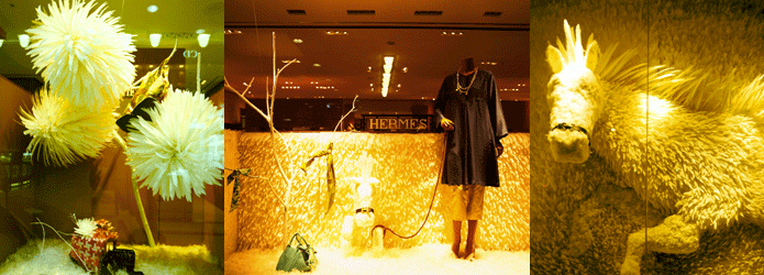 不論是一朵花、一隻馬,游文富都能適時創造櫥窗的氛圍,創意立現。(圖/游文富提供)