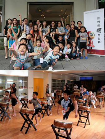基金會結合了藝術與公益的「我們的藝想世界──新住民家庭親子活動」，希望藉此讓新住民媽媽與孩子能透過藝術進行親子關係的溝通。台新文化藝術基金會提供。